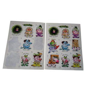 The Grodies Vintage 1983 Hallmark Stickers 15 Total One Full Sheet One Partial